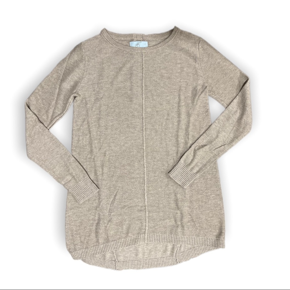 Joan Vass New York Knit Zipper Back Sweater Size XS